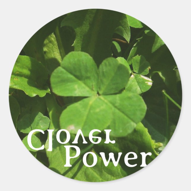 Sticker 'Clover Power' (Front)