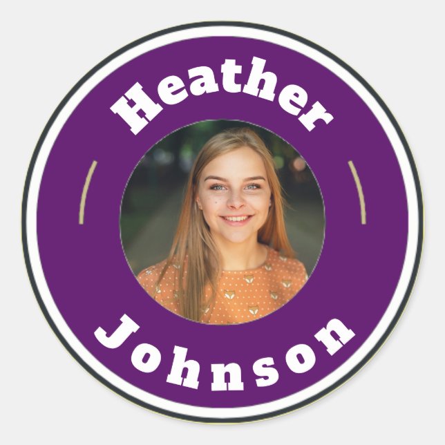 Sticker - Custom Personalised (add name & photo) (Front)