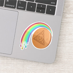 Sticker Dalgona Multiple Triangle Melting Rainbow