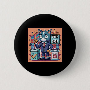Sticker Design Trending Vote Like A Boss Sticker 6 Cm Round Badge