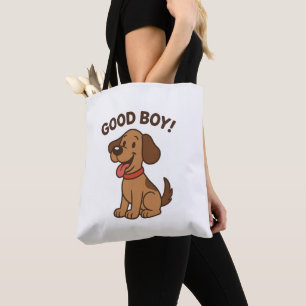 Sticker Dog 🐶 Cute Cartoon Pup with Fun Vibes Tote Bag