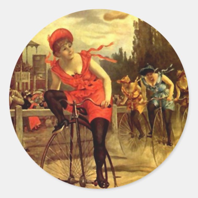 Sticker Fashionable Biking Racing Vintage Bike (Front)