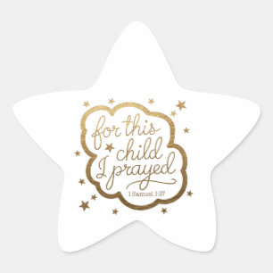 Sticker Featuring Bible verse from 1 Samuel 1:27