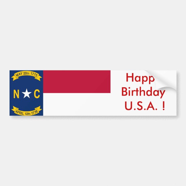 Sticker Flag of North Carolina (Front)