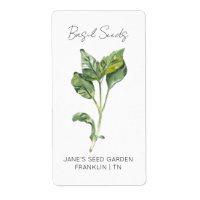 Sticker for seed packet | Basil Seed Label