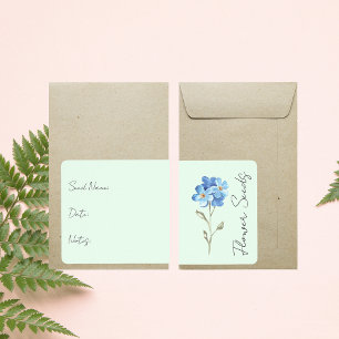 Sticker for seed packet Flower Seed Packet Label