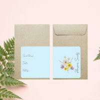 Sticker for seed packet | Flower Seed Packet Label