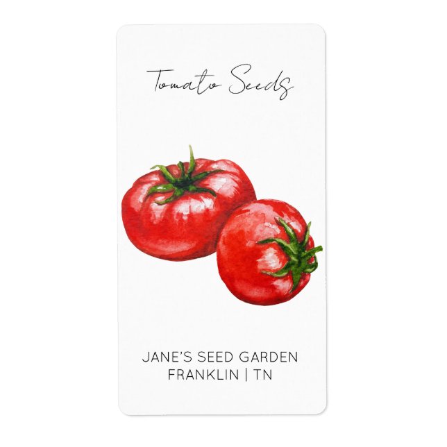 Sticker for seed packet | Tomato Seed Label (Front)