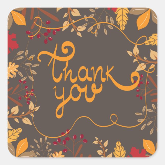 Sticker for Thanksgiving gifts wrapping (Front)