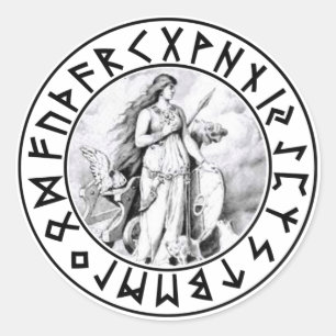 sticker Freya Rune Shield