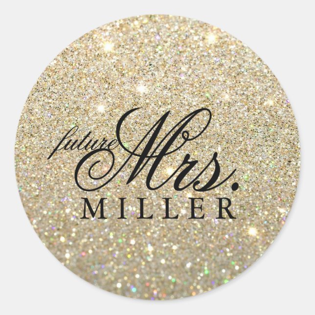 Sticker - Glitter Fab future Mrs. (Front)