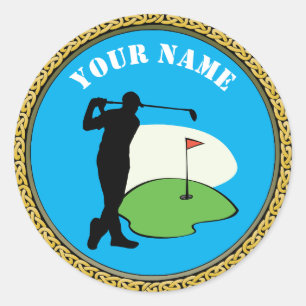 Sticker Golf - Add Name - Golfer