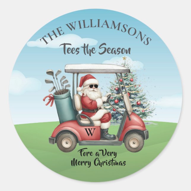 STICKER Golf Theme Tees the Season Name (Front)