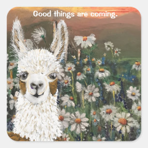 Sticker Good Things Are Coming Mama Llama
