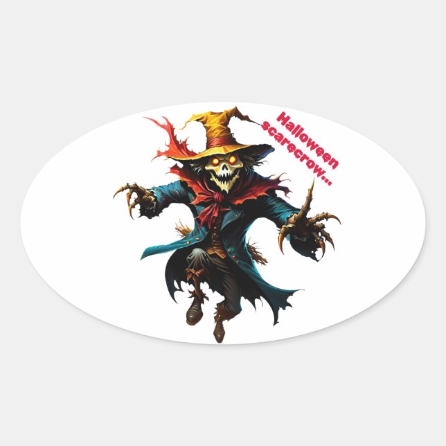 Sticker halloween scarecrow  (Front)