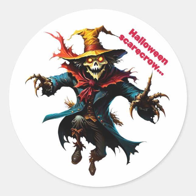Sticker halloween scarecrow  (Front)