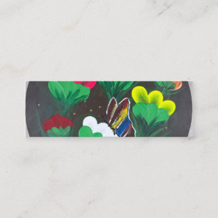 Sticker- Handmade artwork - Butterfly Bolssom Mini Business Card