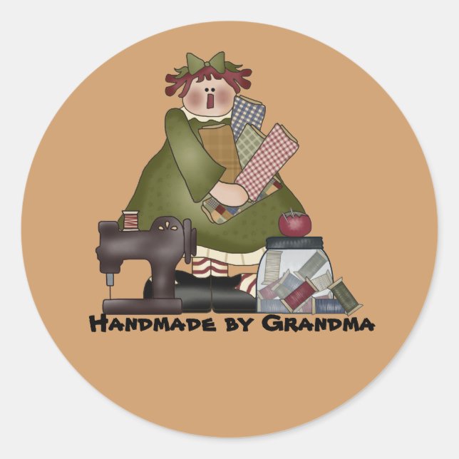 sticker  Handmade by Grandma (Front)