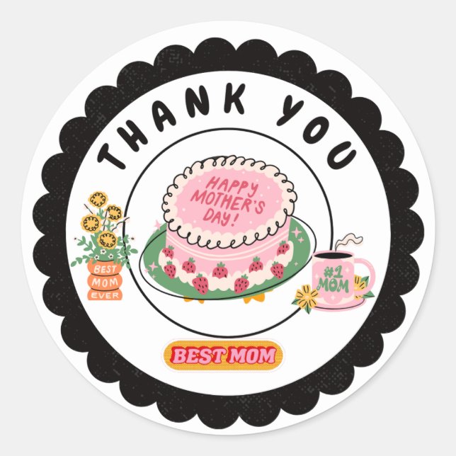 Sticker  happy mother day (Front)