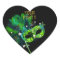 Sticker Heart MASK Lime Green Gold Party
