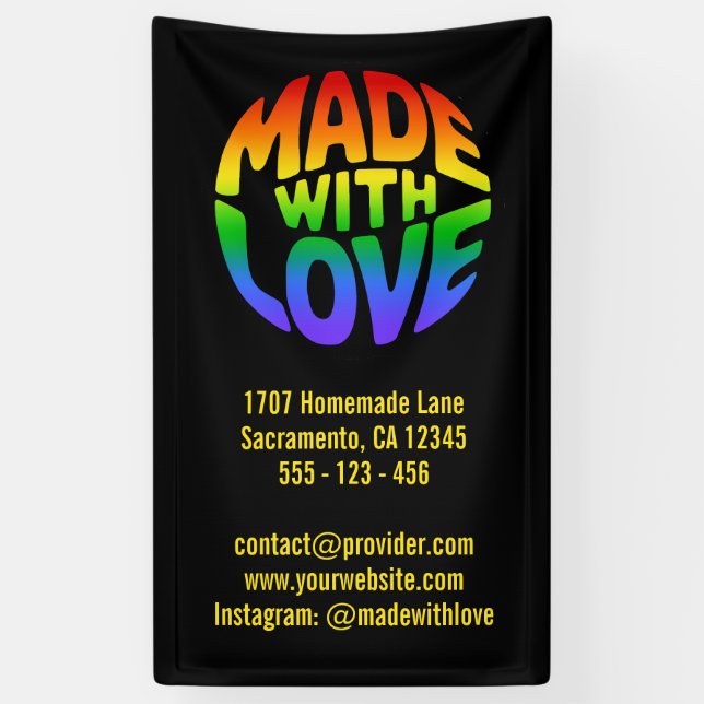 Sticker Heart Shape - MADE WITH LOVE 3 Banner (Vertical)