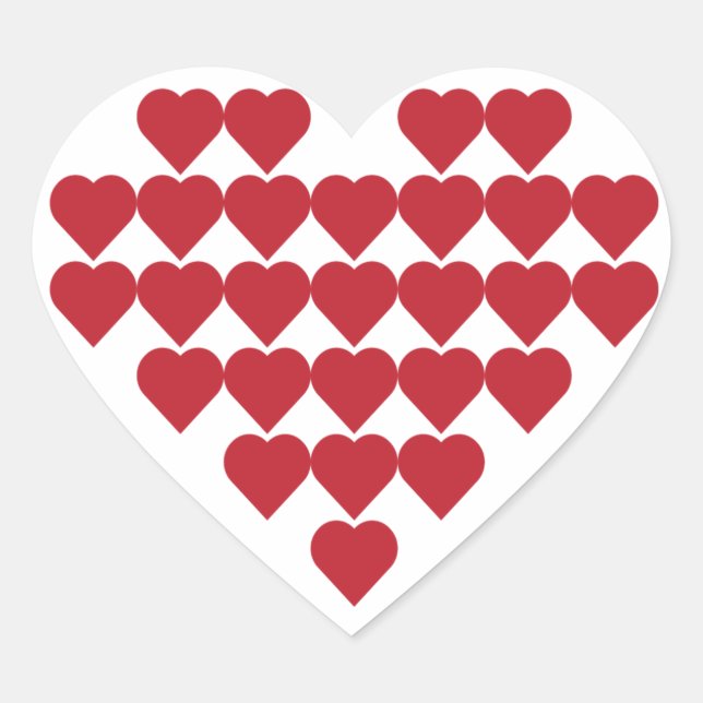 Sticker Heart Shape Valentines Day (Front)
