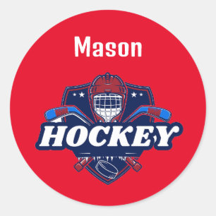 Sticker Hockey Gear - Personalised -Add Name #