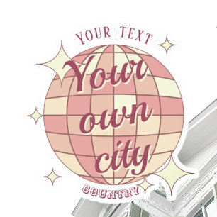 Sticker home town favourite city name decor