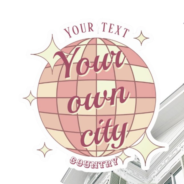Sticker home town favourite city name decor (Creator Uploaded)