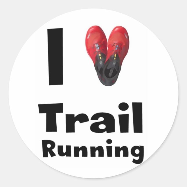 Sticker "I love Trail Running" (Front)