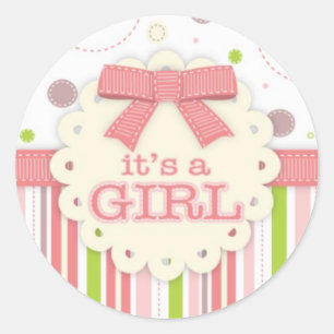 Sticker/It's a Girl Classic Round Sticker