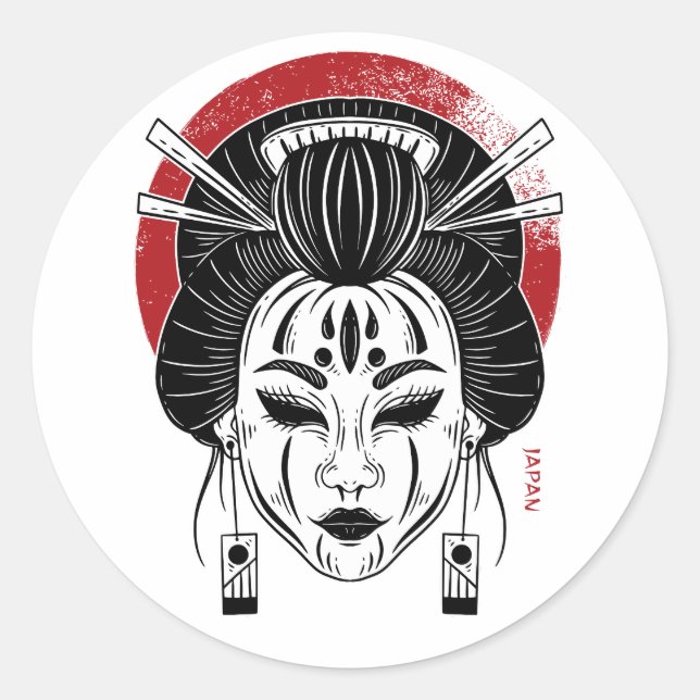 sticker japan/ geisha (Front)