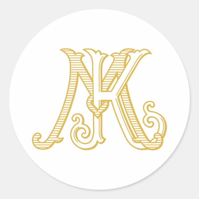 Sticker KM Monogram or MK Monogram (Front)