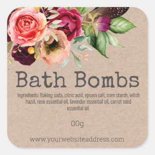 Sticker Label For Handmade Bath Bombs