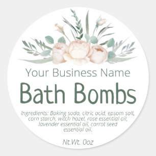 Sticker Label For Homemade Bath Bomb