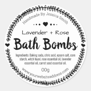 Sticker Label For Homemade Bath Bombs
