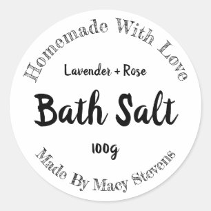 Sticker Label For Homemade Bath Salt