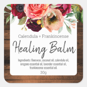 Sticker Label For Homemade Healing Salve Balm