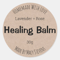Sticker Label For Homemade Healing Salve Balm