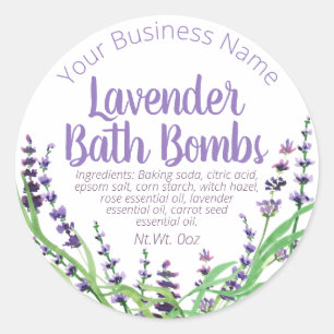 Sticker Label For Homemade Lavender Bath Bomb