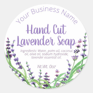 Sticker Label For Homemade Lavender Soap