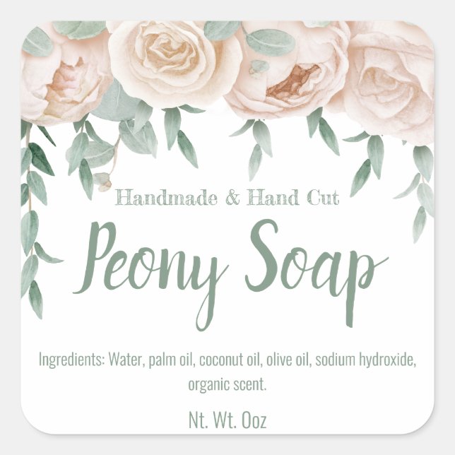 Sticker Label For Homemade Soap (Front)