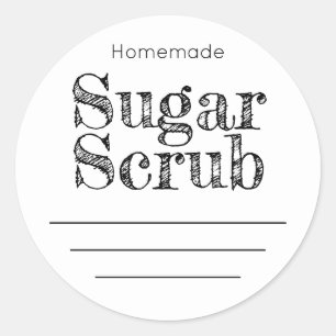 Sticker Label For Homemade Sugar Scrub