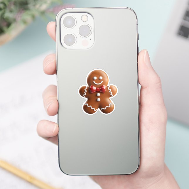 Sticker, Label - Gingerbread Man  (Phone)