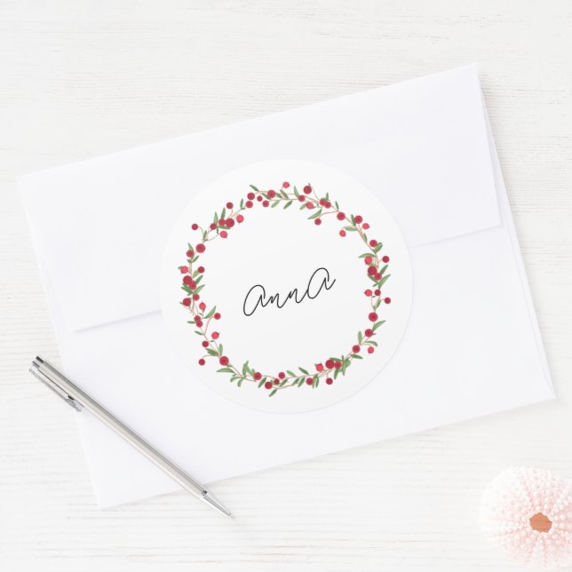 Sticker, Label - Rose (Envelope)