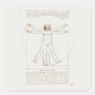 STICKER : LEONARDO DA VINCI : VITRUVIAN MAN