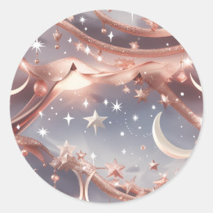 Sticker – Luxury Marble White Celestial Moon