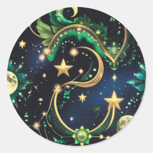 Sticker – Luxury Obsidian Black Celestial