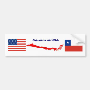 Sticker Mapa Chile USA 1