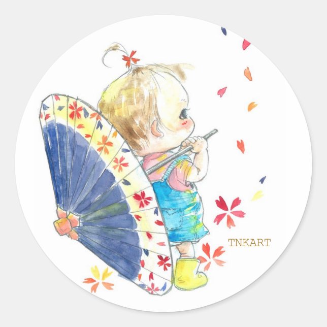Sticker Maru Wagasa-chan (Front)